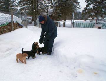 Outside with Michel at -10�C
